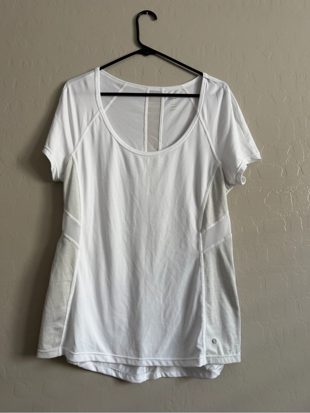 White Short-Sleeve Scoop Neck Tee